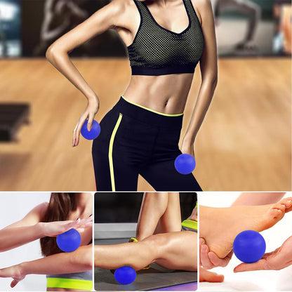 WOVTE Massage Lacrosse Ball for Sore Muscles, Shoulders, Neck, Back, Foot, Body, Deep Tissue, Trigger Point, Muscle Knots, Yoga and Myofascial Release (Blue) - My Store