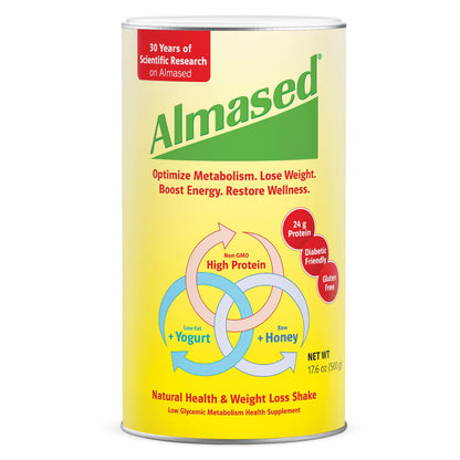 Almased Vanilla Meal Replacement Shake - Low-Glycemic High Plant Base Protein Powder- Nutritional Weight Health Support Supplement - Vanilla Flavor - 17.6 oz (1.1 Pound (1 Pack)) - My Store