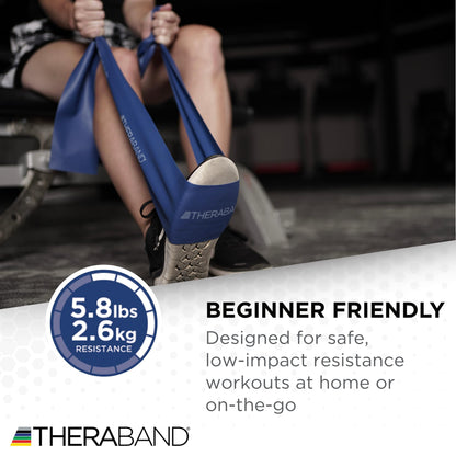 THERABAND Resistance Bands Set, Beginner Kit, Yellow, Red, Green, Non-Latex Elastic Bands for Exercise & Physical Therapy, Strength Training Bands for Upper & Lower Body Fitness - My Store