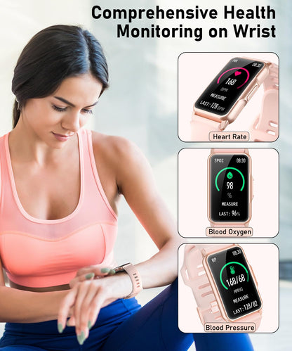Smart Watch Fitness Tracker with 24/7 Heart Rate, Blood Oxygen Blood Pressure Monitor Sleep Tracker 120 Sports Modes Activity Trackers Step Calorie Counter IP68 Waterproof for Andriod iPhone Women Men - My Store