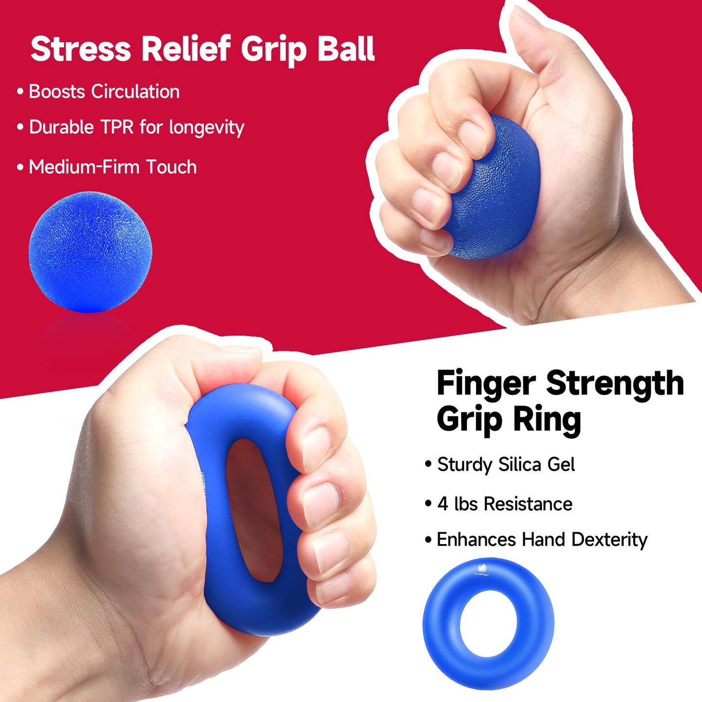 FitBeast Grip Strengthener Forearm Strengthener Hand Grips Strengthener Kit - 5 Pack Adjustable Resistance - My Store
