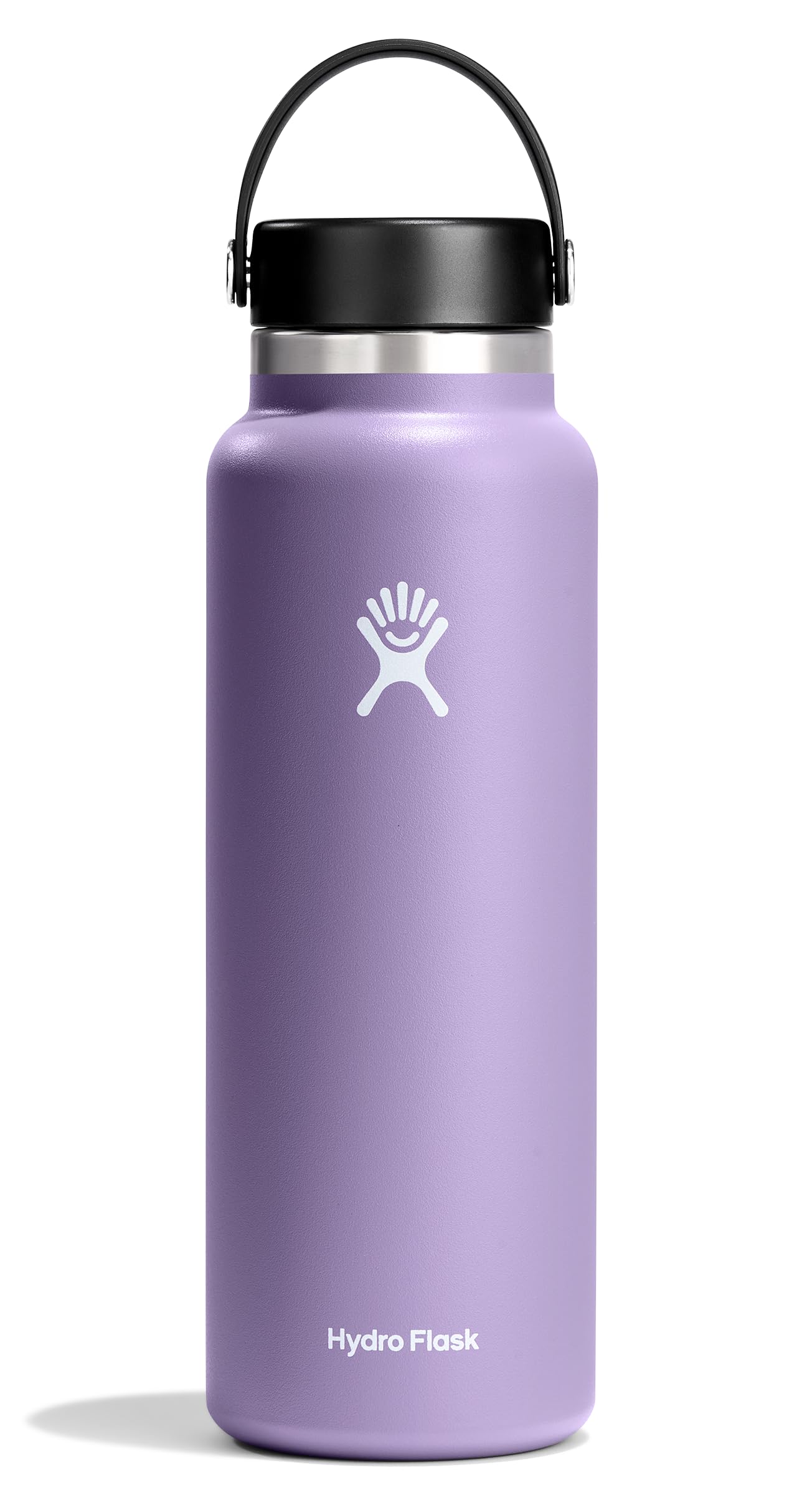 Hydro Flask Water Bottle - Insulated Stainless Steel - Wide Mouth Flex Lid, Non Spill, Leakproof and Refillable in 32 Oz Stone Gray