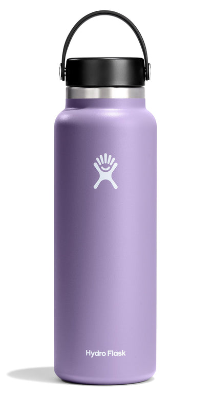Hydro Flask Water Bottle - Insulated Stainless Steel - Wide Mouth Flex Lid, Non Spill, Leakproof and Refillable in 32 Oz Stone Gray