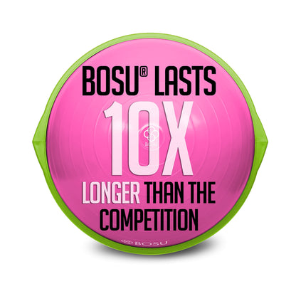 Bosu Balance Ball Exercise Trainer, Home Gym Equipment w/ Guided Workouts & Pump, 26", Blue - Inflatable Fitness Platform for Strength Training, Standing, Balancing, and Core Workout - My Store