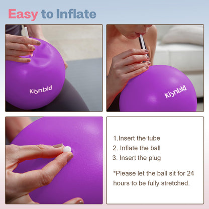 Small Exercise Ball, 9 Inch Mini Pilates Ball, Anti Burst and Slip Resistant Mini Yoga Ball for Stability, Fitness, Physical Therapy, Stretching & Core Strength Workout at Home Gym & Office - My Store