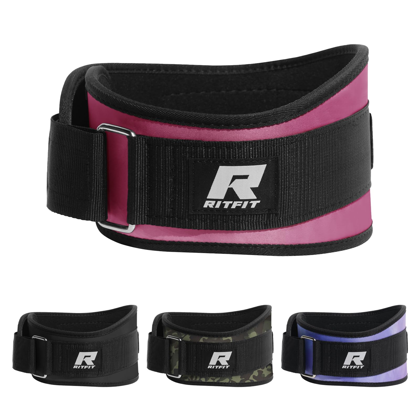 RitFit Weight Lifting Belt - Great for Squats, Lunges, Deadlift, Thrusters - Men and Women - 6 Inch Black/Camouflage - My Store