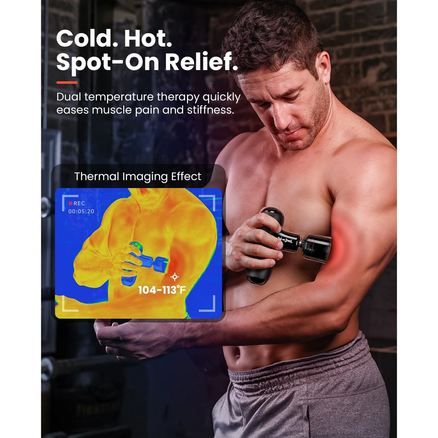BOB AND BRAD Q2 Pro Mini Massage Gun with Heat and Cold Head,Pocket-Sized Deep Tissue Massager Gun,Portable Percussion Muscle Massager Gun, Ultra Small&Quiet Muscle Massage Gun - My Store