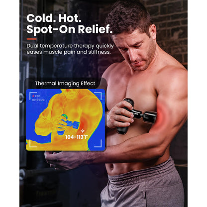 BOB AND BRAD Q2 Pro Mini Massage Gun with Heat and Cold Head,Pocket-Sized Deep Tissue Massager Gun,Portable Percussion Muscle Massager Gun, Ultra Small&Quiet Muscle Massage Gun - My Store