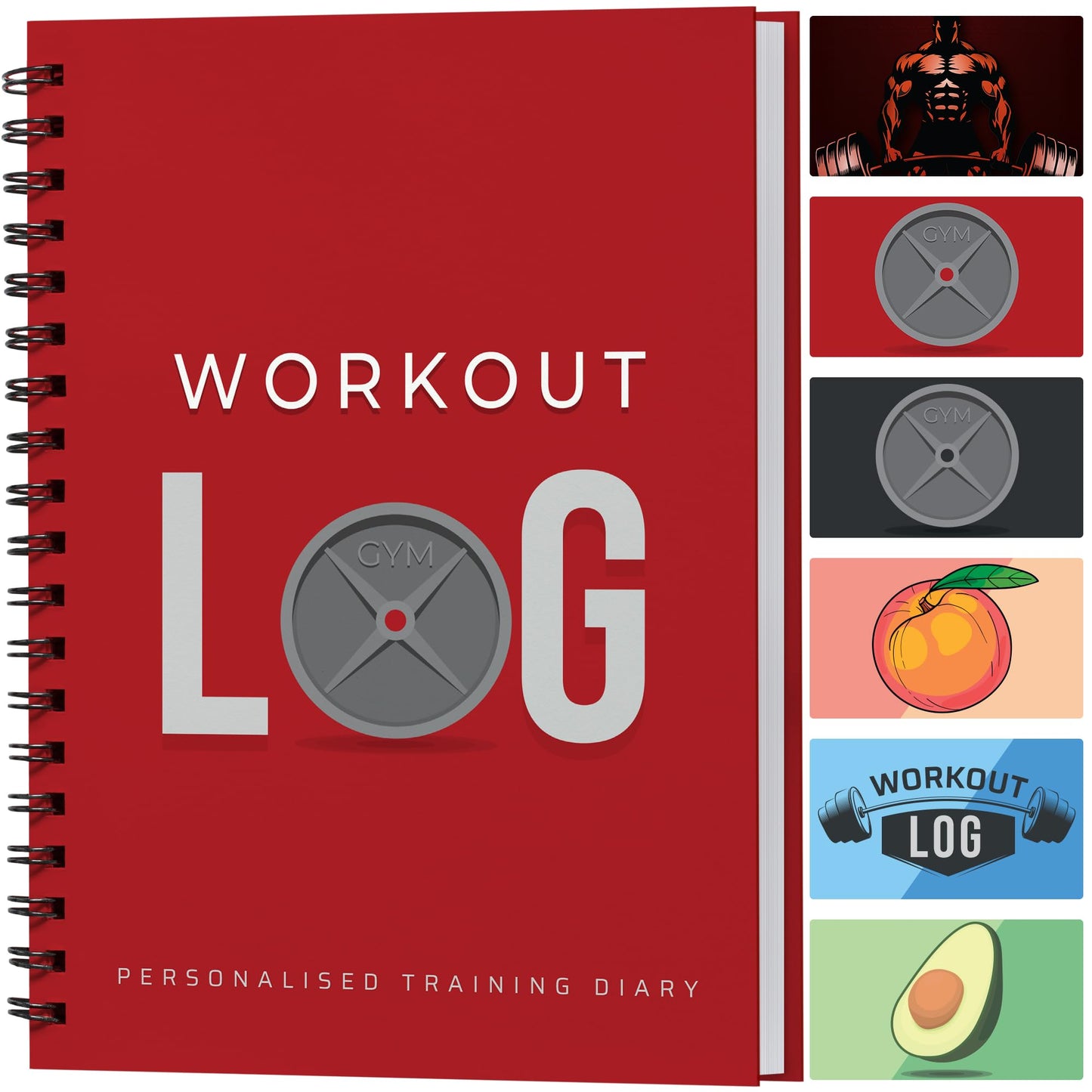 Workout Planner for Daily Fitness Tracking & Goals Setting - A5 Size, 6” x 8”, Charcoal Gray - Men & Women Personal Home & Gym Training Diary - Log Book Journal - by Workout Log Gym - My Store
