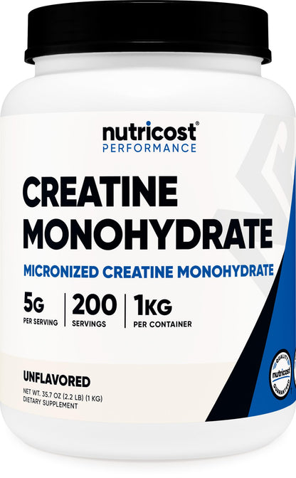 Nutricost Creatine Monohydrate Micronized Powder 500G, 5000mg Per Serv (5g) - 100 Servings, 17.9 Oz - My Store