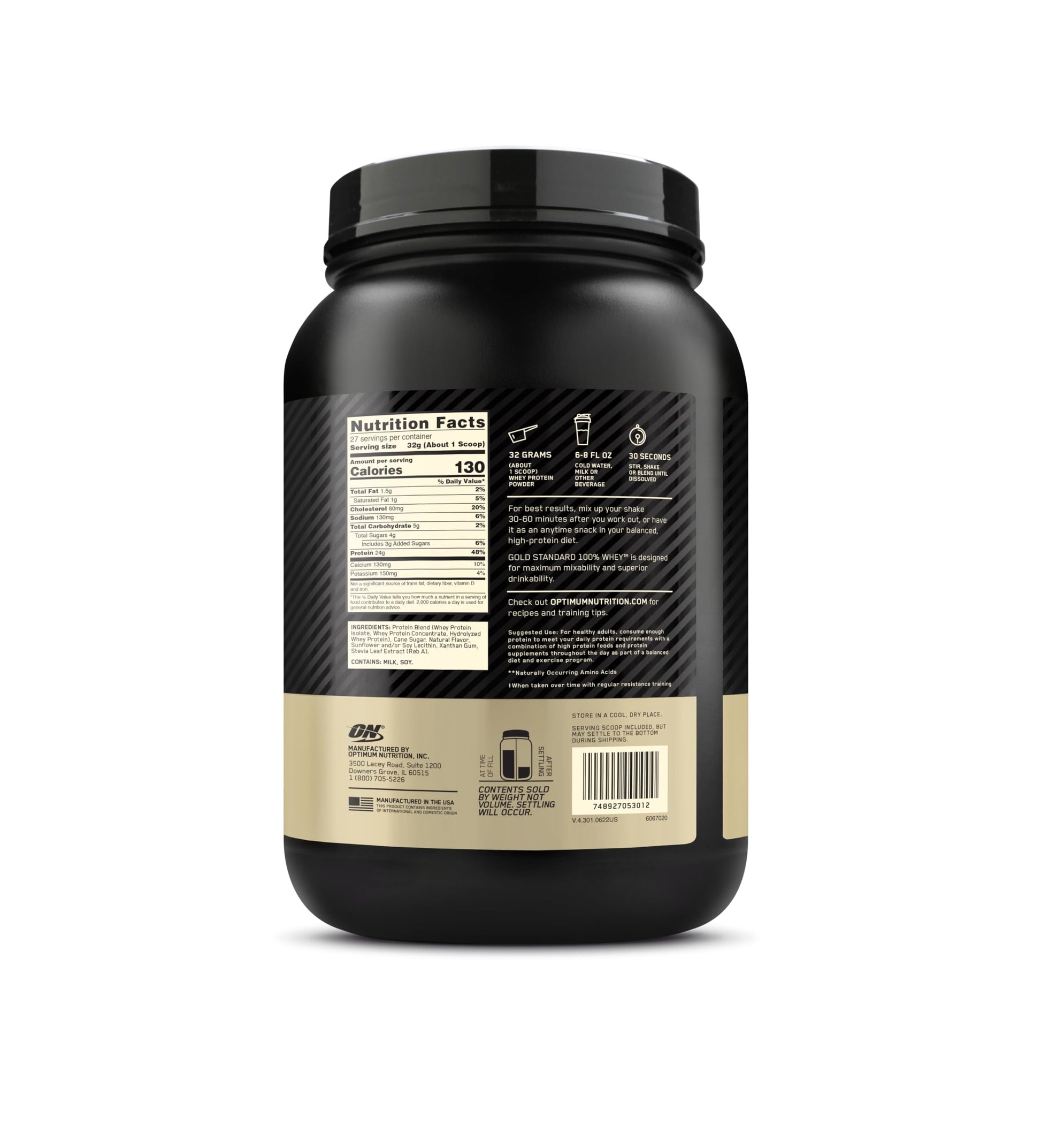 Optimum Nutrition Gold Standard 100% Whey Protein Powder, Double Rich Chocolate, 5 Pound (Packaging May Vary) - My Store