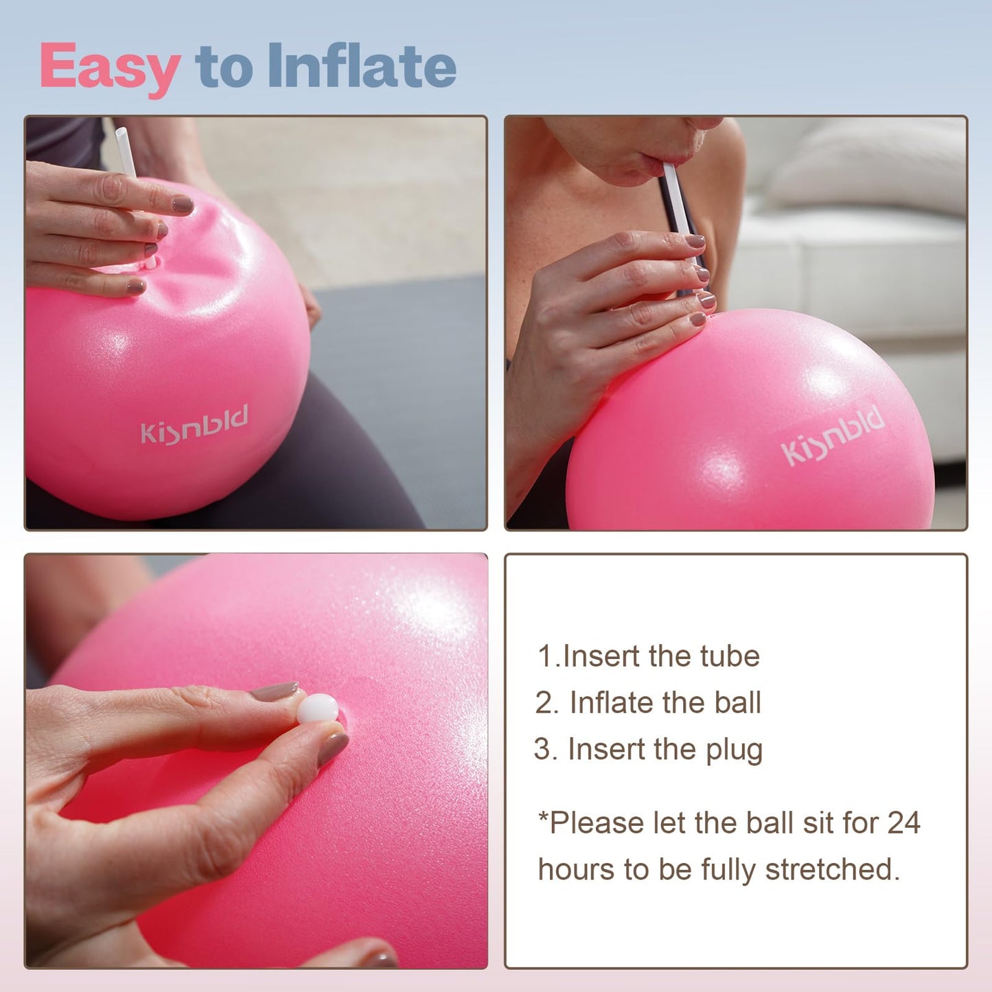 Small Exercise Ball, 9 Inch Mini Pilates Ball, Anti Burst and Slip Resistant Mini Yoga Ball for Stability, Fitness, Physical Therapy, Stretching & Core Strength Workout at Home Gym & Office - My Store
