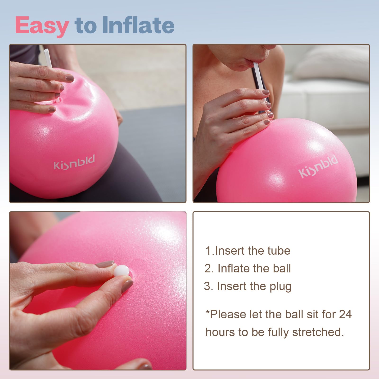 Small Exercise Ball, 9 Inch Mini Pilates Ball, Anti Burst and Slip Resistant Mini Yoga Ball for Stability, Fitness, Physical Therapy, Stretching & Core Strength Workout at Home Gym & Office - My Store