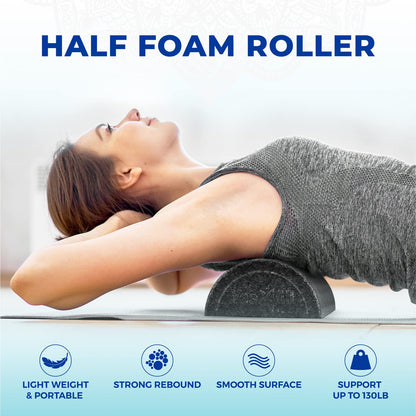 Yes4All High-Density EPP Half Round Back Roller Foam, Exercise Foam Roller for Yoga, Pilates & Stretching - 12, 18, 24, 36 inch - My Store