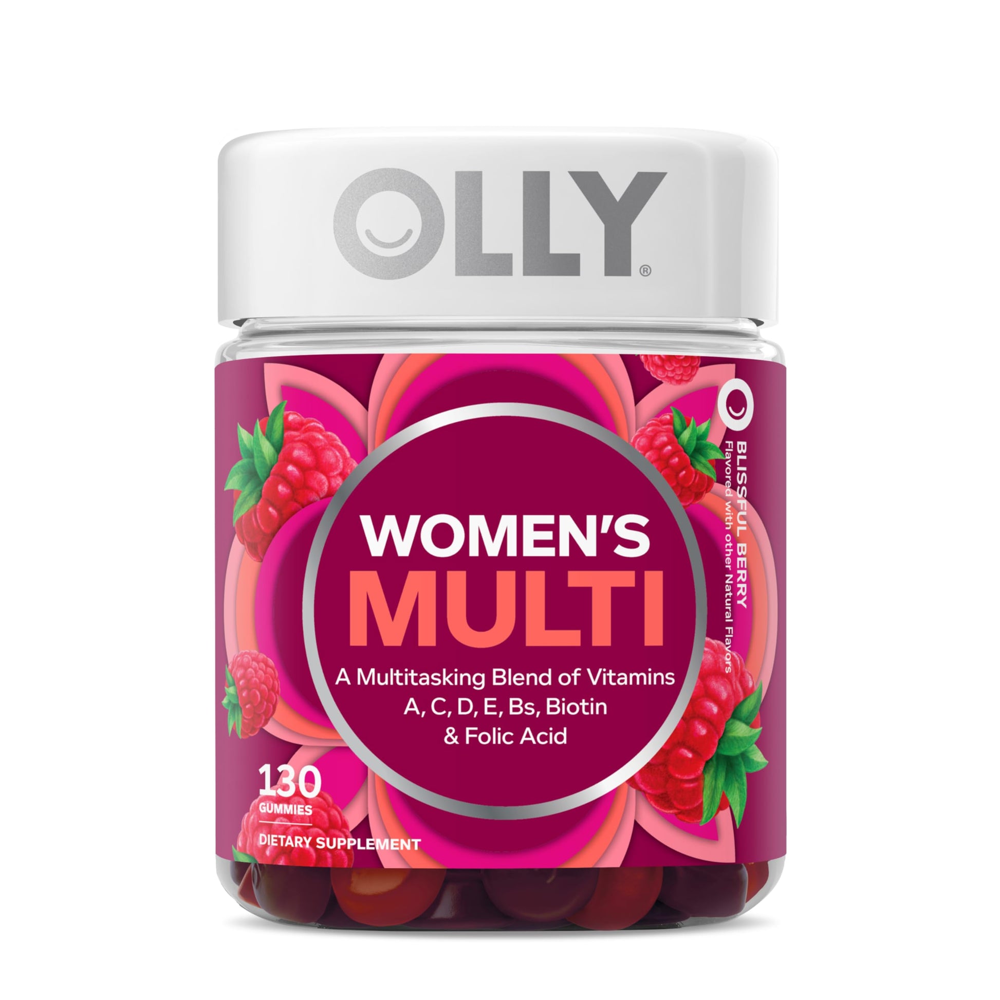 OLLY Women's Multivitamin Gummy, Vitamins A, D, C, E, Biotin, Folic Acid, Adult Chewable Vitamin, Berry Flavor, 45 Day Supply - 90 Count - My Store