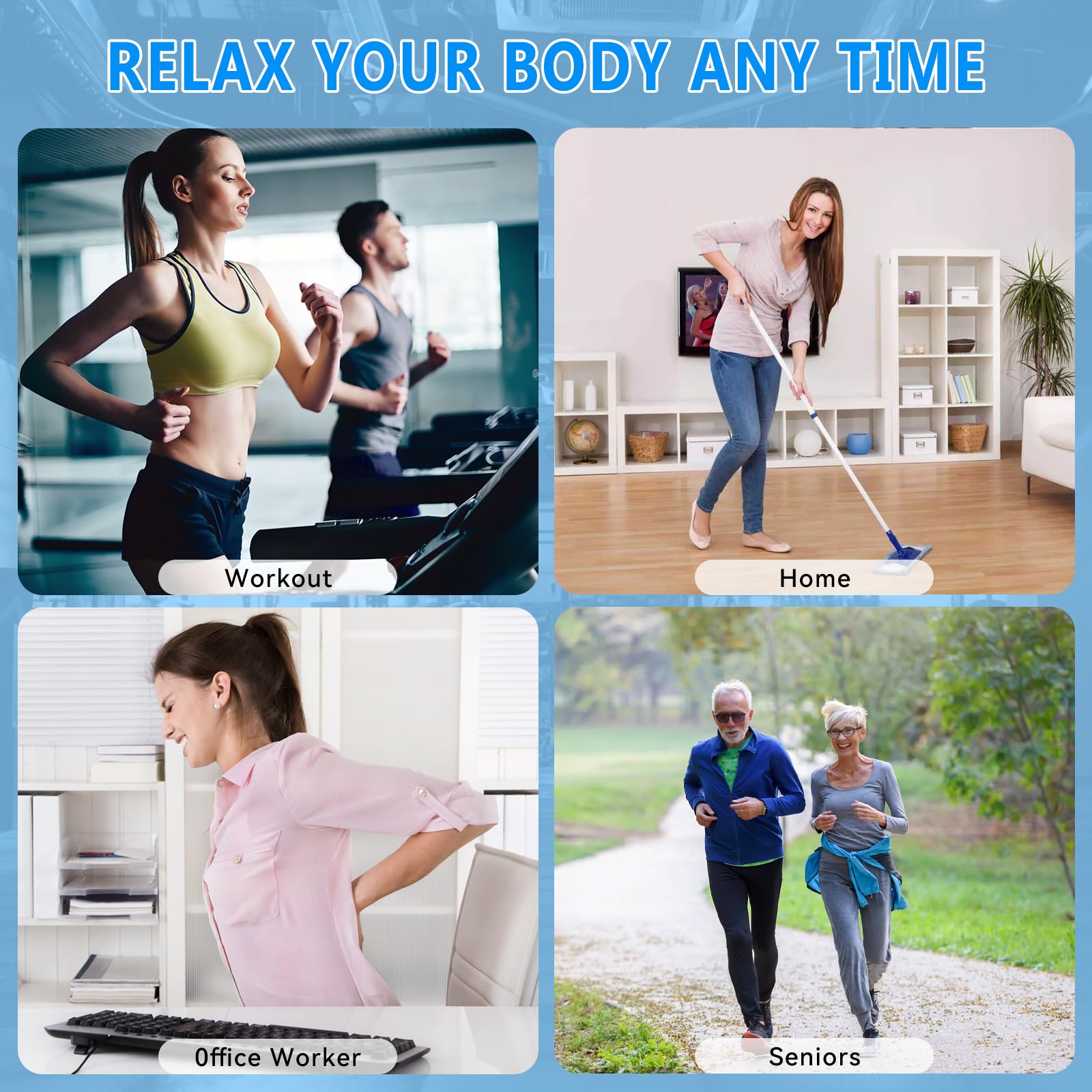 Massage Gun, Muscle Massage Gun for Athletes Handheld Electric Deep Tissue Back Massager, Percussion Massage Device for Pain Relief with 30 Speed Levels 9 Heads - My Store