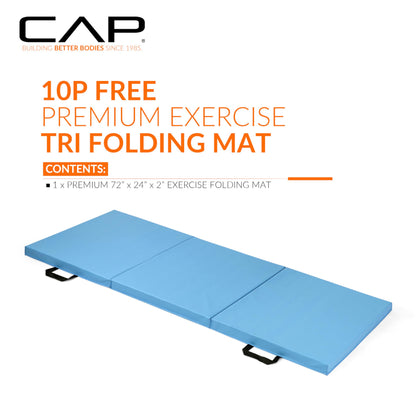 CAP Barbell All Purpose Folding Anti Tear Exercise Training Aerobic Fitness Gym & Gymnastics Balance Mat | Multiple colors