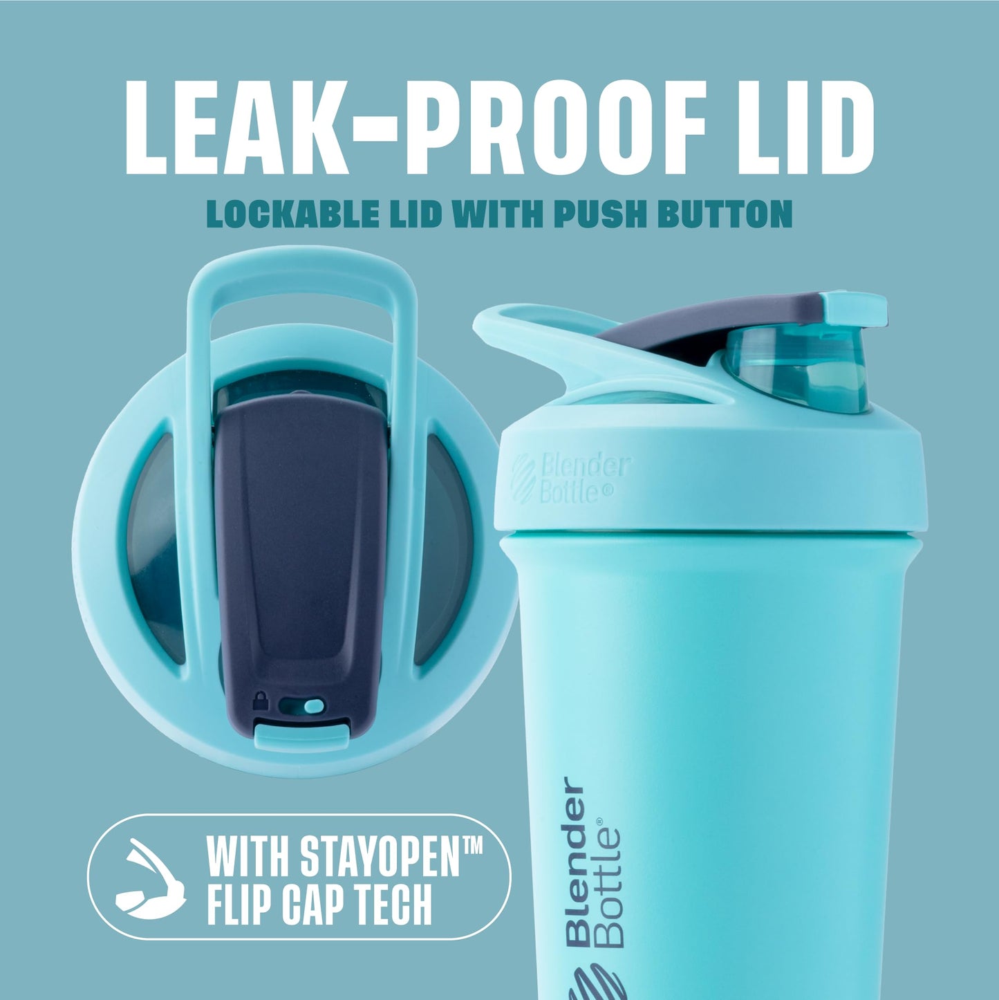 BlenderBottle Strada Shaker Cup Insulated Stainless Steel Water Bottle with Wire Whisk, 24-Ounce, Black - My Store