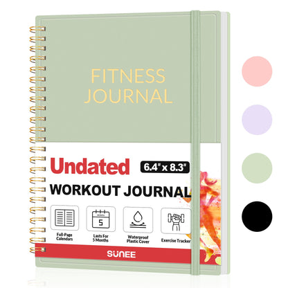 Fitness Journal Workout Planner for Women & Men, A5 (6.4" x 8.3") Workout Journal Log Book Planner Gift for Track Gym Essentials, Home Workouts, Track Progress, Achieve Wellness Goals, Black - My Store