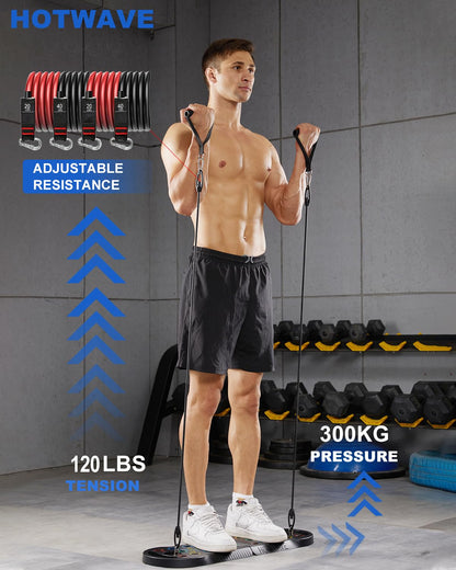 HOTWAVE Push Up Board Fitness, Portable Foldable 20 in 1 Push Up Bar at Home Gym, Pushup Handles for Floor. Professional Strength Training Equipment For Man and Women,Patent Pending - My Store