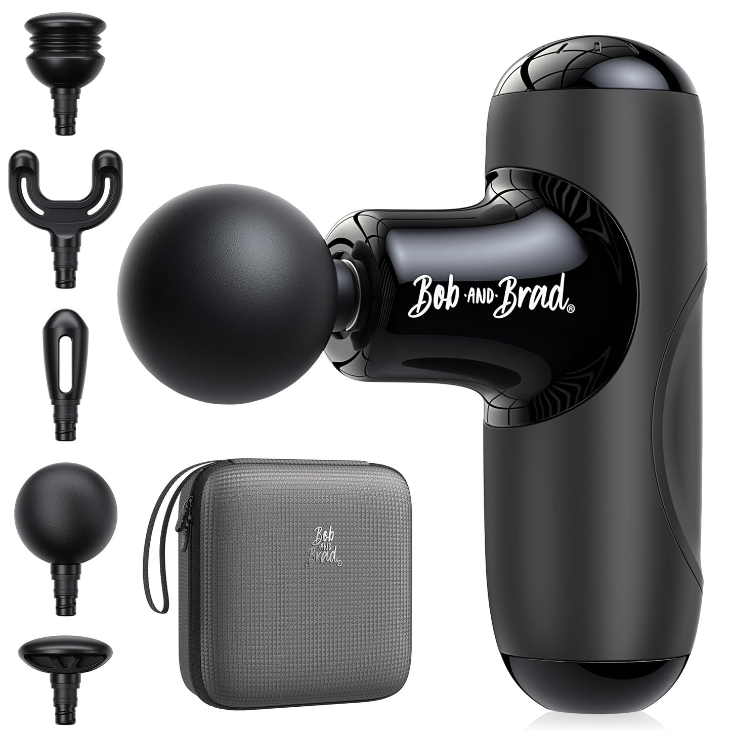 BOB AND BRAD Q2 Pro Mini Massage Gun with Heat and Cold Head,Pocket-Sized Deep Tissue Massager Gun,Portable Percussion Muscle Massager Gun, Ultra Small&Quiet Muscle Massage Gun - My Store
