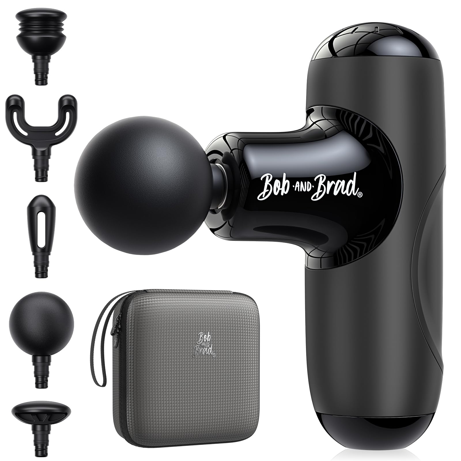BOB AND BRAD Q2 Pro Mini Massage Gun with Heat and Cold Head,Pocket-Sized Deep Tissue Massager Gun,Portable Percussion Muscle Massager Gun, Ultra Small&Quiet Muscle Massage Gun - My Store