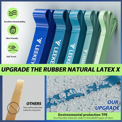 LEEKEY Resistance Bands Set for Pull-Up Assistance & Full-Body Training, Multi-Level Exercise Bands with Bag for Home Workouts, Physical Therapy, Strength Training (Men/Women) - My Store