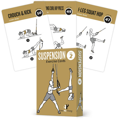 NewMe Fitness Stretching Workout Cards, Instructional Fitness Deck for Women & Men, Beginner Fitness Guide to Training Exercises at Home or Gym - My Store