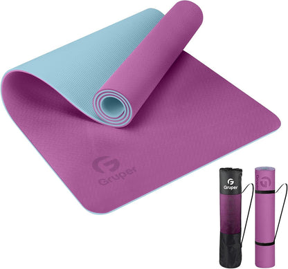 Yoga Mat Non Slip, Eco Friendly Fitness Exercise Mat with Carrying Strap,Pro Yoga Mats for Women,Workout Mats for Home, Pilates and Floor Exercises - My Store