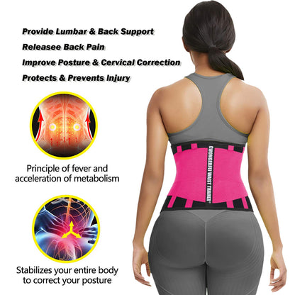 Waist Trainer Belt for Women Man - Waist Trimmer Ab Belt - Tummy Control Body Shaper