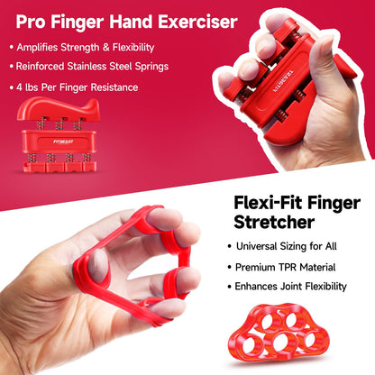 FitBeast Grip Strengthener Forearm Strengthener Hand Grips Strengthener Kit - 5 Pack Adjustable Resistance - My Store