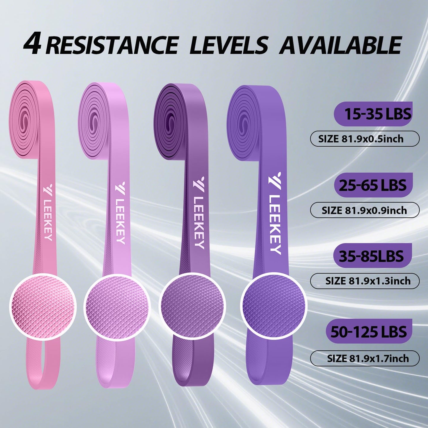 LEEKEY Resistance Bands Set for Pull-Up Assistance & Full-Body Training, Multi-Level Exercise Bands with Bag for Home Workouts, Physical Therapy, Strength Training (Men/Women) - My Store