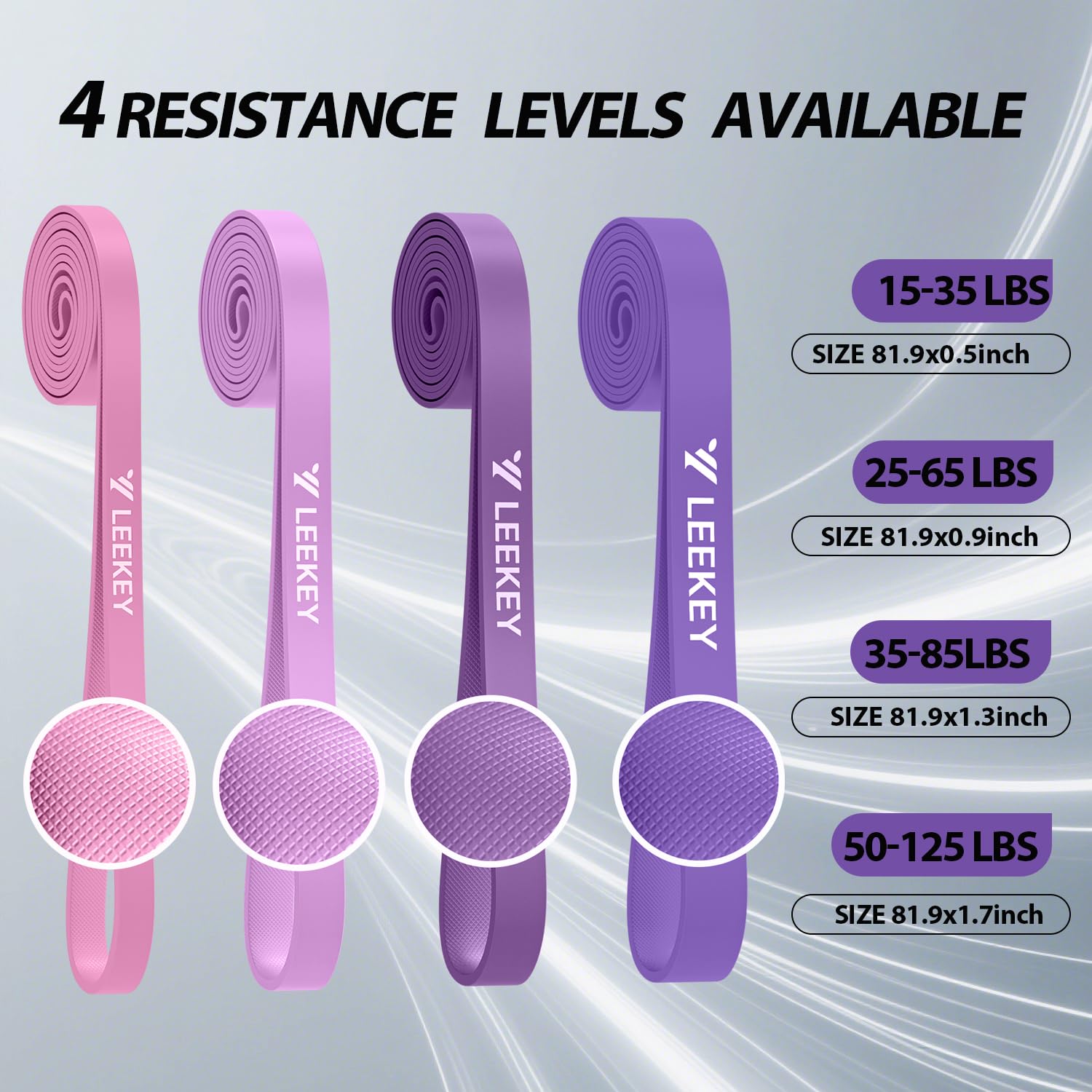 LEEKEY Resistance Bands Set for Pull-Up Assistance & Full-Body Training, Multi-Level Exercise Bands with Bag for Home Workouts, Physical Therapy, Strength Training (Men/Women) - My Store