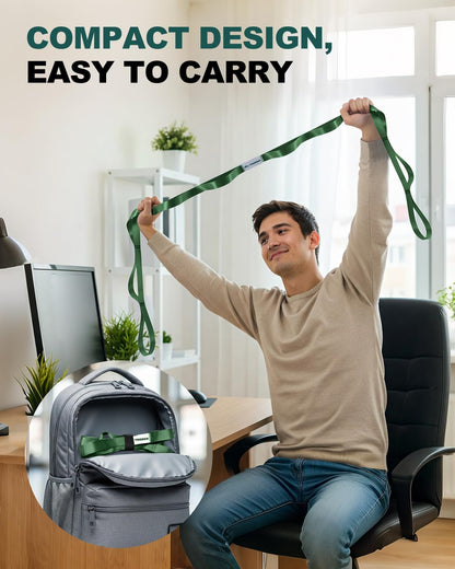 Trideer Stretching Strap Yoga Strap Physical Therapy for Home Workout, Exercise, Pilates and Gymnastics, 10 Loops Non-Elastic Stretch Bands with Aesthetic Packaging for Women & Men - My Store