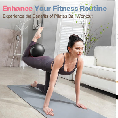 Small Exercise Ball, 9 Inch Mini Pilates Ball, Anti Burst and Slip Resistant Mini Yoga Ball for Stability, Fitness, Physical Therapy, Stretching & Core Strength Workout at Home Gym & Office - My Store