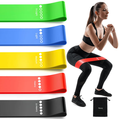 Resistance Bands for Working Out, Elastic Exercice Loop Bands for Physical Therapy, Yoga Starter Set of Stretch Bands for Booty Legs, Pilates Flexbands - My Store