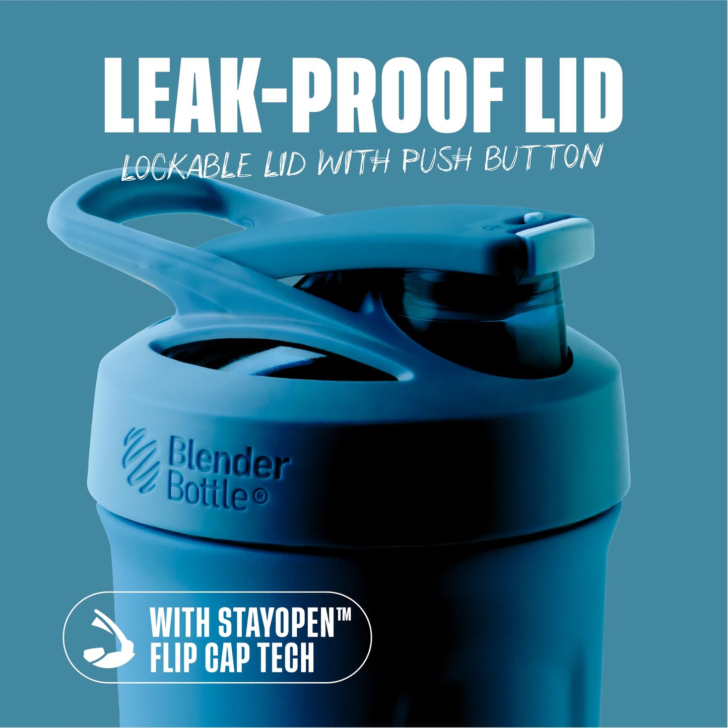 BlenderBottle Strada Shaker Cup Insulated Stainless Steel Water Bottle with Wire Whisk, 24-Ounce, Black - My Store