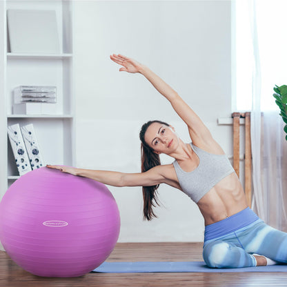 Anti-Burst and Slip Resistant Exercise Yoga Fitness Birthing Ball with Quick Pump, 2,000-Pound Capacity, Multiple Colors and Sizes - My Store