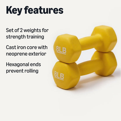 Amazon Basics Neoprene Dumbbell Hand Weights for Exercise and Muscle Toning - My Store