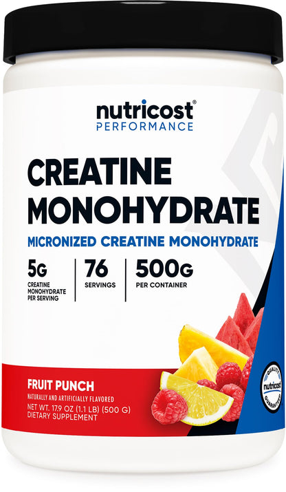 Nutricost Creatine Monohydrate Micronized Powder 500G, 5000mg Per Serv (5g) - 100 Servings, 17.9 Oz - My Store
