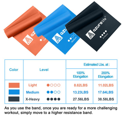 Resistance Bands,Professional Long Non-Latex Elastic Stretch Bands,Exercise Bands for Physical Therapy, Yoga, Pilates, Rehab, at-Home or The Gym Workouts, Strength Training - My Store