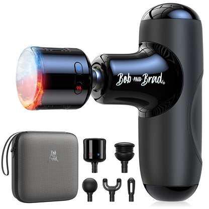 BOB AND BRAD Q2 Pro Mini Massage Gun with Heat and Cold Head,Pocket-Sized Deep Tissue Massager Gun,Portable Percussion Muscle Massager Gun, Ultra Small&Quiet Muscle Massage Gun - My Store
