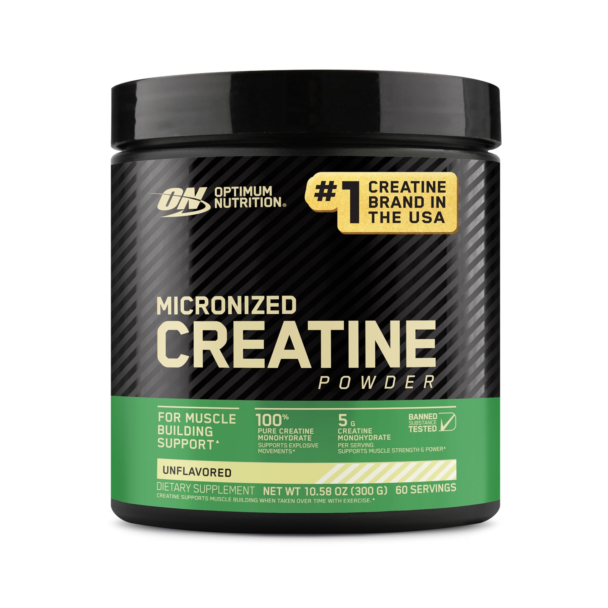 Optimum Nutrition Micronized Creatine Monohydrate Powder, Unflavored, 60 Servings, 300 Grams (Packaging May Vary) - My Store