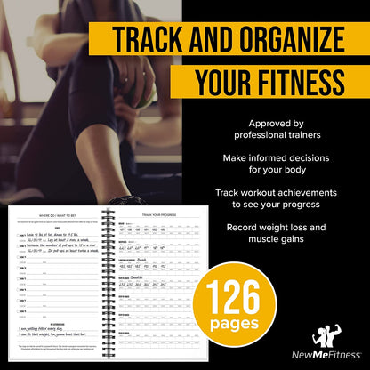 NewMe Fitness Journal for Women & Men, Food & Workout Journal, Planner Log Book to Track Weight Loss, Muscle Gain, Home Gym Exercise, Bodybuilding Progress, Daily Nutrition & Personal Health Tracker - My Store
