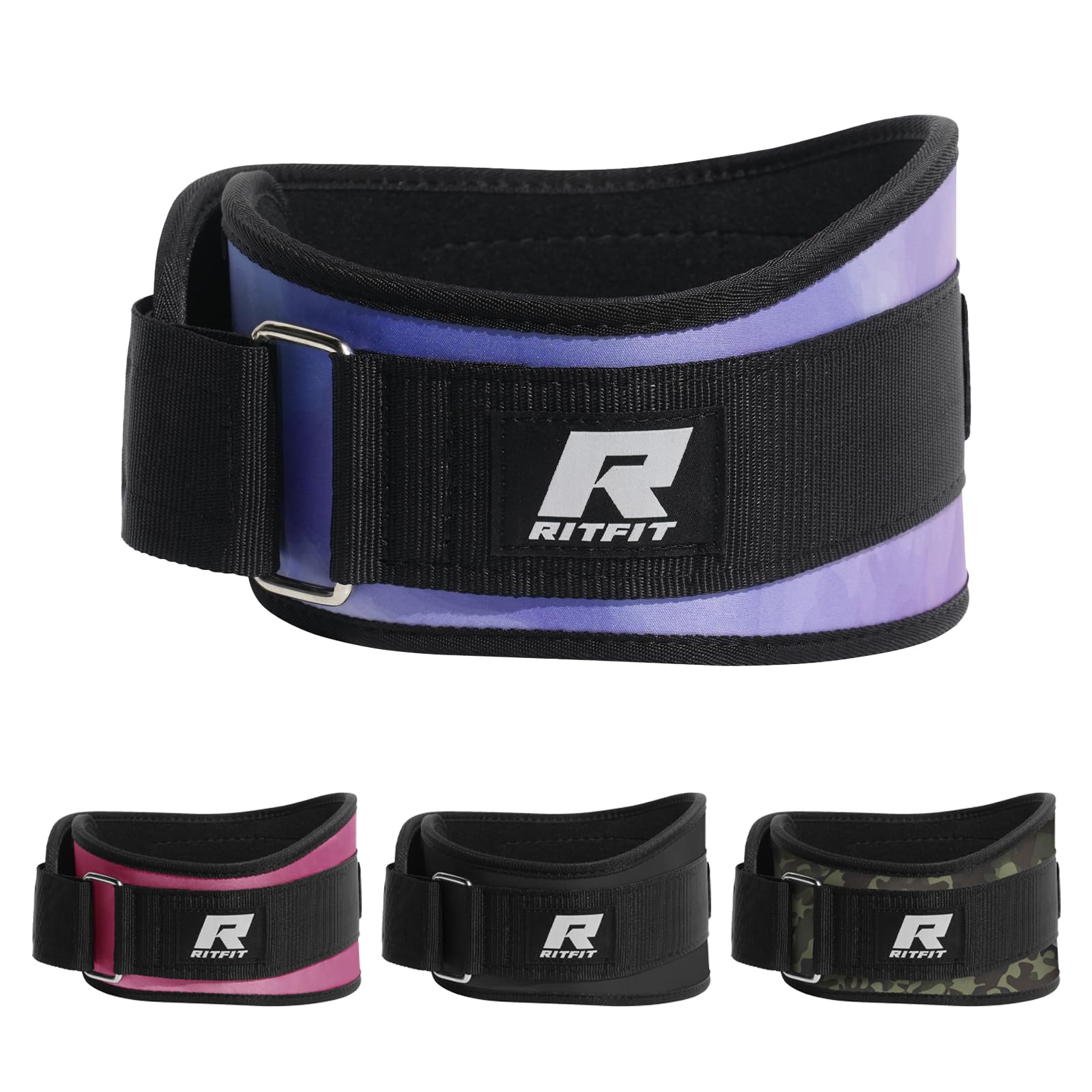 RitFit Weight Lifting Belt - Great for Squats, Lunges, Deadlift, Thrusters - Men and Women - 6 Inch Black/Camouflage - My Store