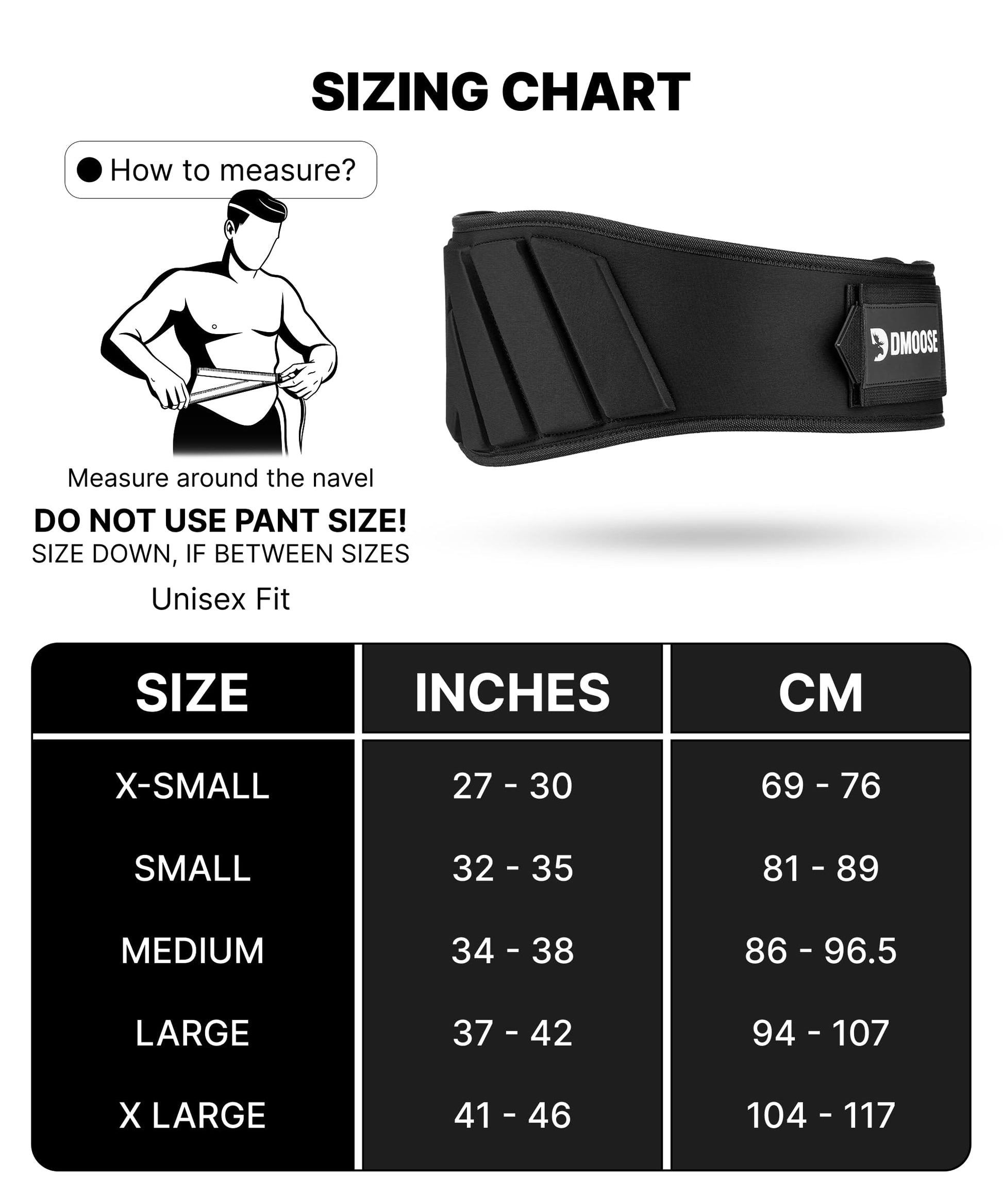 DMoose Fitness Weight Lifting Belt for Squats, Deadlift & Intense Workout - 6" Adjustable Fit Auto Lock Weightlifting Belt for Men & Women - Neoprene Gym Belts for Stability & Lumbar Back Support - My Store