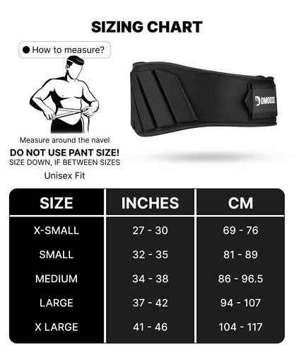 DMoose Fitness Weight Lifting Belt for Squats, Deadlift & Intense Workout - 6" Adjustable Fit Auto Lock Weightlifting Belt for Men & Women - Neoprene Gym Belts for Stability & Lumbar Back Support - My Store
