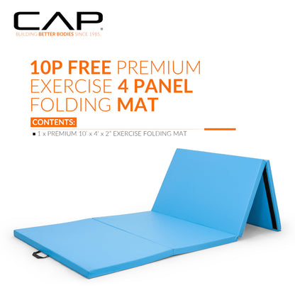 CAP Barbell All Purpose Folding Anti Tear Exercise Training Aerobic Fitness Gym & Gymnastics Balance Mat | Multiple colors