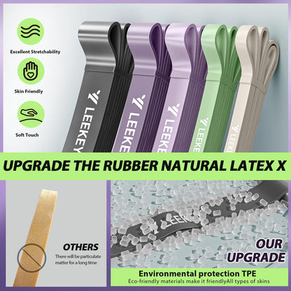 LEEKEY Resistance Bands Set for Pull-Up Assistance & Full-Body Training, Multi-Level Exercise Bands with Bag for Home Workouts, Physical Therapy, Strength Training (Men/Women) - My Store