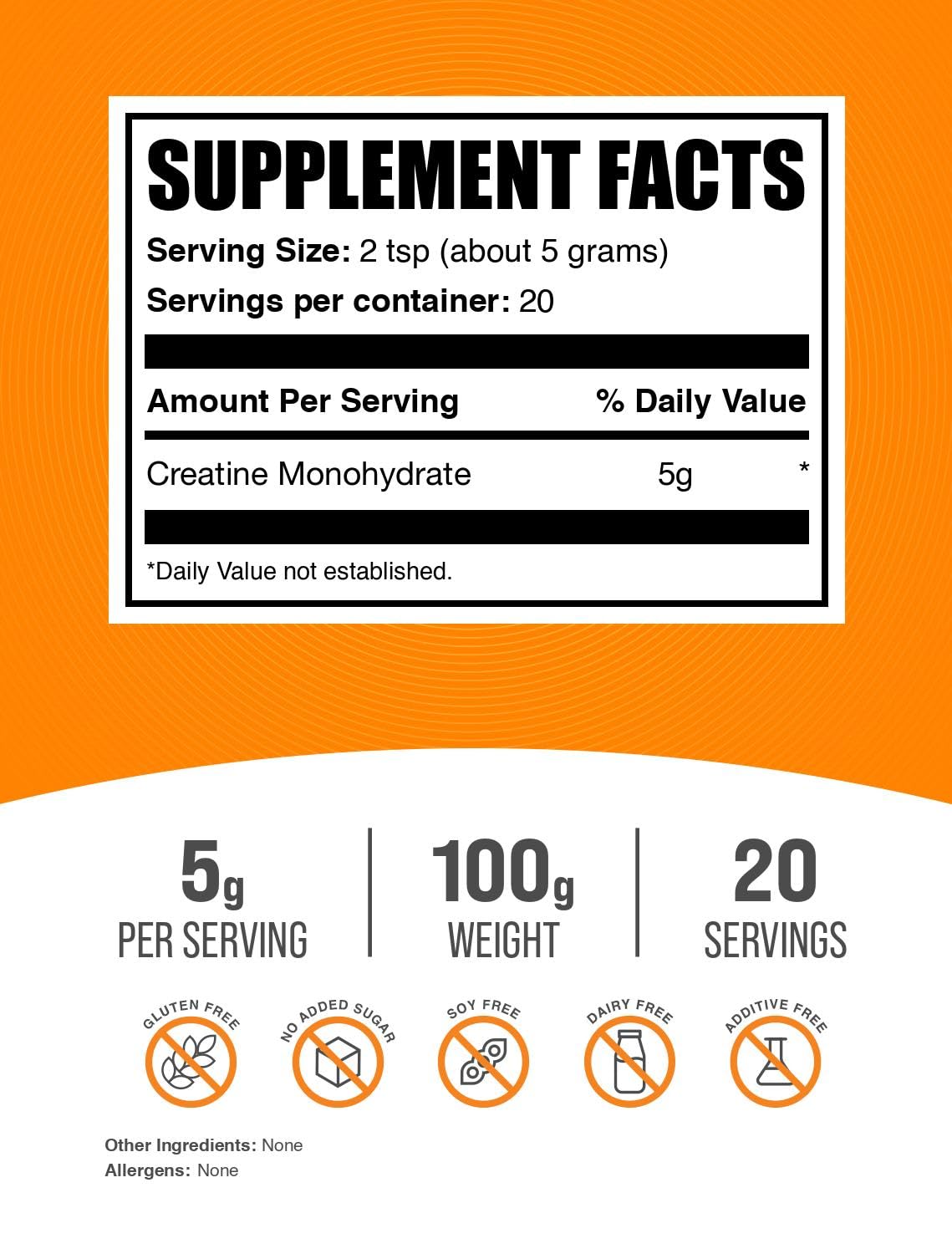 BulkSupplements.com Creatine Monohydrate Powder - Micronized Creatine Powder, Unflavored - Pure & Gluten Free, 5g per Serving, 500g (1.1 lbs) (Pack of 1) - My Store